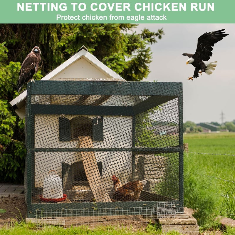 BSTPCOO 25'x25' Bird Netting for Chicken Coop, Nylon 3/4" Mesh Poultry Netting Chicken Net Roof Hawk, Aviary Net Deer Fence Pests Trellis Garden Nettings for Fruits Trees Plant - Image 4